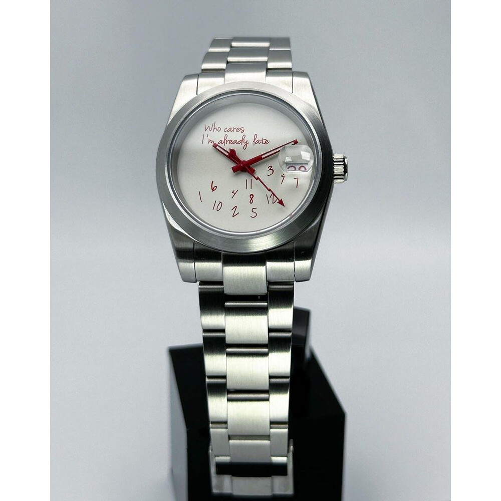 Custom Seiko Mod • Red “Who Cares” DateJust • 36mm